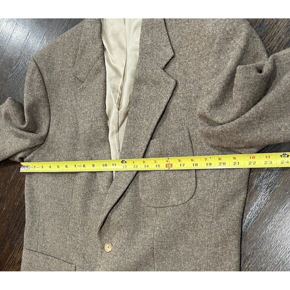 Lands End Blazer Men’s 41 R Brown Wool Lambswool Sport Coat Two Button Academia - Picture 8 of 10